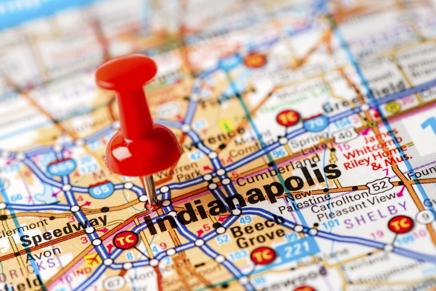 Indiana Map Stock Photo