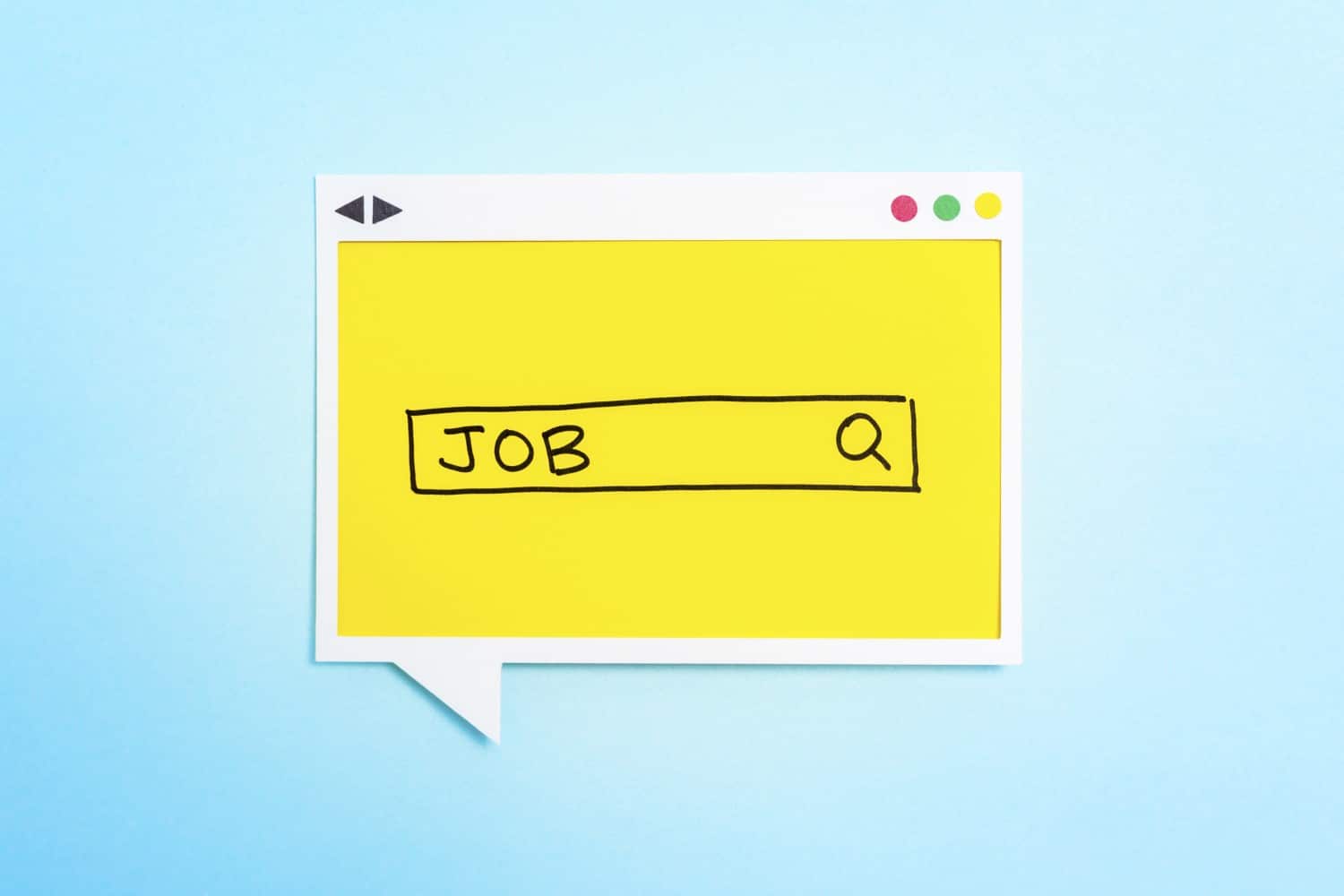 Job in search bar Graphic